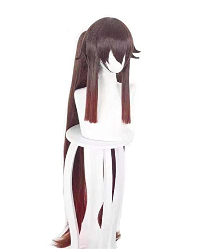 Cosplay perücke braun und schwarz gesicht schließen styling spiel anime super lange perücke frau Modedekoration von EkeNoz