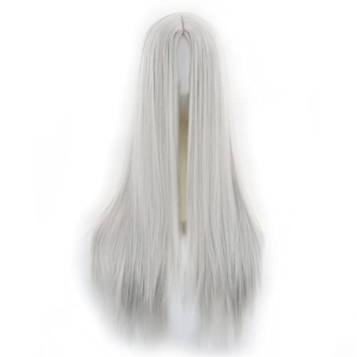 Herren und Damen Universalperücke Cosplay Anime Perücke mittlerer Scheitel 70 cm langes glattes gefärbtes Haar Modedekoration (Color : 4, Size : 70 cm) von EkeNoz
