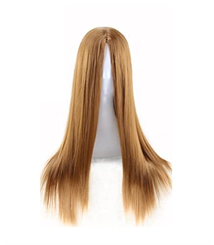 Herren und Damen Universalperücke Cosplay Anime Perücke mittlerer Scheitel 70 cm langes glattes gefärbtes Haar Modedekoration (Color : 5, Size : 70 cm) von EkeNoz