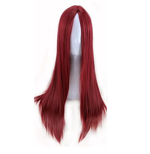 Herren und Damen Universalperücke Cosplay Anime Perücke mittlerer Scheitel 70 cm langes glattes gefärbtes Haar Modedekoration (Color : 7, Size : 70 cm) von EkeNoz