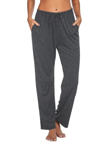 Ekouaer Schlafanzughose Damen Lang Pyjamahose Karierte Schlafhose Weich Freizeithose für Frauen Yogahose Strandhose mit Taschen und Kordelzug Ekouaer Schlafanzughose Damen Lang Pyjamahose Karierte Schlafhose Weich Freizeithose für Frauen Yogahose Strandhose mit Taschen und Kordelzug von Ekouaer