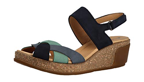 El Naturalista Damen N5008 Leaves Slingback Sandalen Blau Ocean Mixed Ocean Mixed 40 EU von El Naturalista