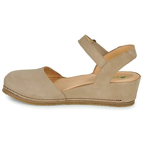 El Naturalista Damen Sandalen/Sandaletten/Keilsandaletten PICUAL Beige Leder, Größe:37, Farbauswahl:beige von El Naturalista