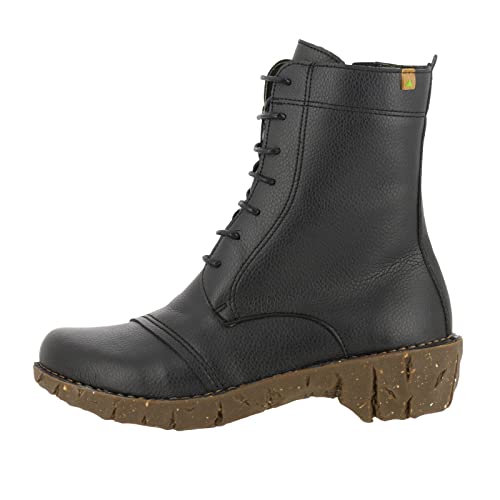 El Naturalista Damen Schnürstiefeletten Yggdrasil, Frauen Stiefeletten,Wechselfußbett,Warmfutter,übergangsschuhe,Black Rugged,37 EU / 4 UK von El Naturalista