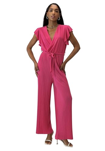 Elara Damen Jumpsuit V-Schnitt 1249 Fuchsia Elara Damen Jumpsuit V-Schnitt 1249 Fuchsia von Elara
