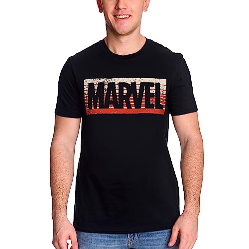 Elbenwald Marvel T-Shirt mit Guardians Logo Motiv für Herren Damen Unisex Baumwolle schwarz - XL von Elbenwald