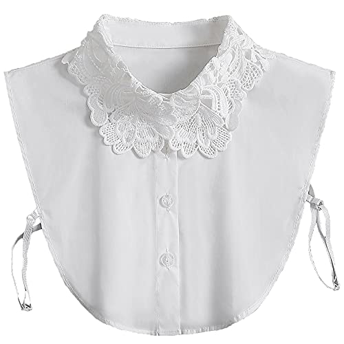 Elegtiskas Half Shirt Bluse Kragen Abnehmbarer Fake Collar Falscher Kragen für Damen und Mädchen von Elegtiskas