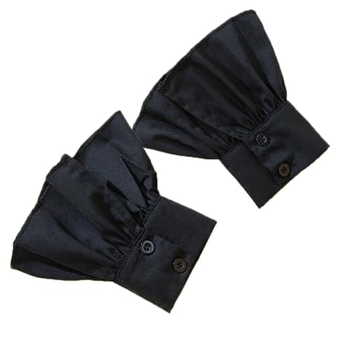 Elegtiskas Spitze Manschetten für Frauen Handgelenk Abnehmbare Ärmel Handgelenk Manschetten Armbänder für Frauen Mädchen (schwarz) von Elegtiskas