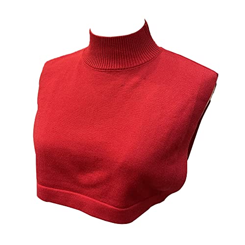 Elegtiskas Strick Hoodie Dicky Kragen Fake Turtleneck Dickey Kragen Abnehmbare Half Top Mock Bluse Kragen von Elegtiskas