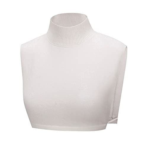 Elegtiskas Strick Hoodie Dicky Kragen Fake Turtleneck Dickey Kragen Abnehmbare Half Top Mock Bluse Kragen von Elegtiskas