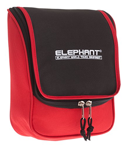 ELEPHANT Kulturtasche Beautycase zum Anhängen/Aufhängen Kulturbeutel (ROT SCH (Rot Schwarz)) von ELEPHANT