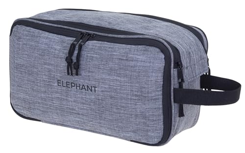 Kulturtasche groß Reise Tasche Damen Herren Kulturbeutel Waschtasche Beautycase Outdoor Camping Toiletry Bag Kosmetiktasche Tasche Sauna Elephant Travel Washbag (Hellgrau-Schwarz 13028) von Elephant