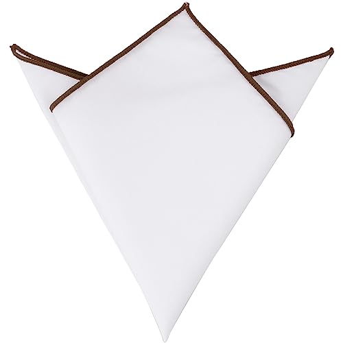 Elerevyo Herren Baumwolle Farbkontrast Taschentuch Einfarbiges Einstecktuch Kaffee One Size Elerevyo Herren Baumwolle Farbkontrast Taschentuch Einfarbiges Einstecktuch Kaffee One Size von Elerevyo
