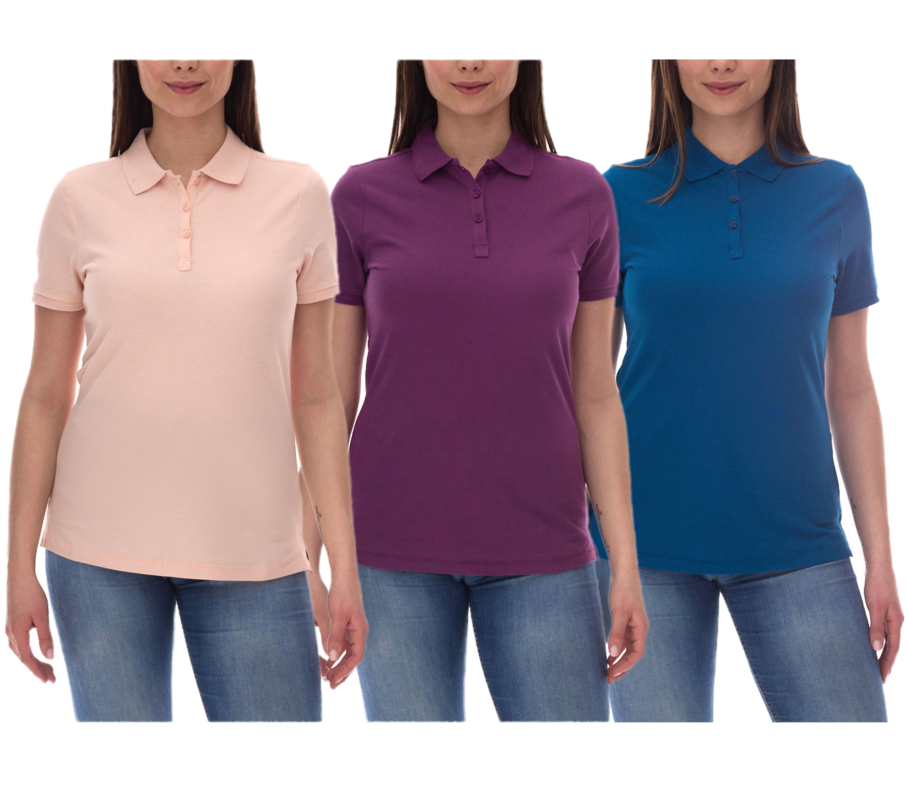 ELEVATE Calgary Damen Polo-Shirt Baumwolle Polo-Hemd Pique-Strick 200 g/m² Rosa-Blush, Lila oder Blau ELEVATE Calgary Damen Polo-Shirt Baumwolle Polo-Hemd Pique-Strick 200 g/m² Rosa-Blush, Lila oder Blau von Elevate