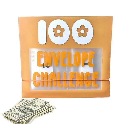 Budget Binder Geldspar Geldbörse - 100 Umschlag Challenge Ordner - 100 Umschläge Geldspar Herausforderung - Spar Challenge Buch für den Budgetplaner und zum Geldsparen von Elinrat