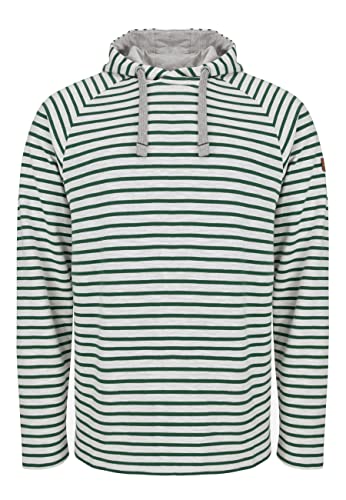 ELKLINE Herren Hoodie Memo | Streifen Kapuzenpullover 1031096, Farbe:White-mossgreen, Größe:XXL von ELKLINE