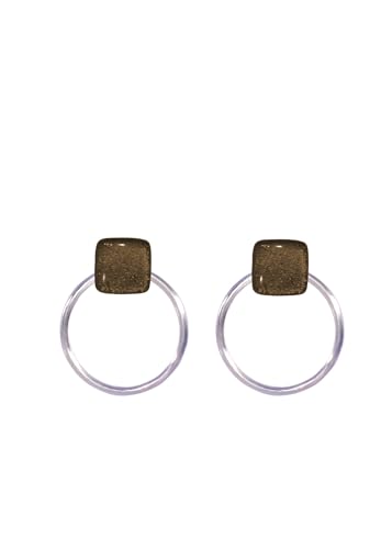 Ellen Kvam Back-Front Hoop and stud earring - Khaki von Ellen Kvam Jewelry