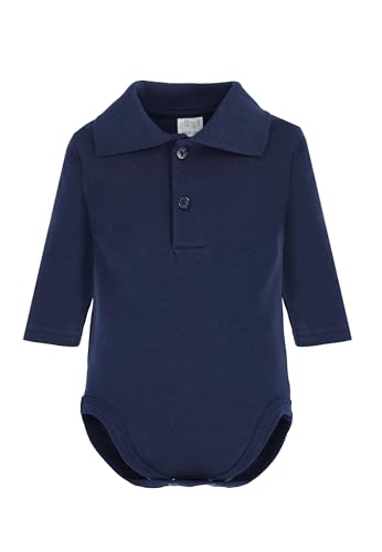 Ellepi Body mit Polokragen mit langen Ärmeln, warm, Baumwolle, Hoher Kragen, Jungen, Monate, Weiß, cremefarben, Rot, Blau, Hellblau, blau, 0 Monat von Ellepi