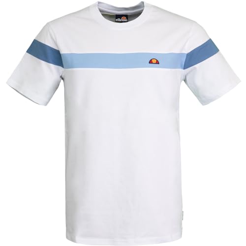 Ellesse Caserio T-Shirt (DE/NL/SE/PL, Alphanumerisch, M, Regular, Regular, White/Light Blue) von Ellesse