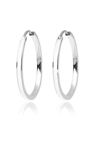 Elli Ohrringe Damen Klassische Creolen Emaille in 925 Sterling Silber von Elli