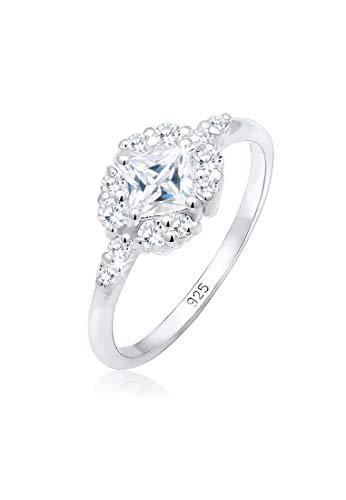 Elli PREMIUM Ring Damen Verlobung Zirkonia Steine Romantisch in 925 Sterling Silber von Elli