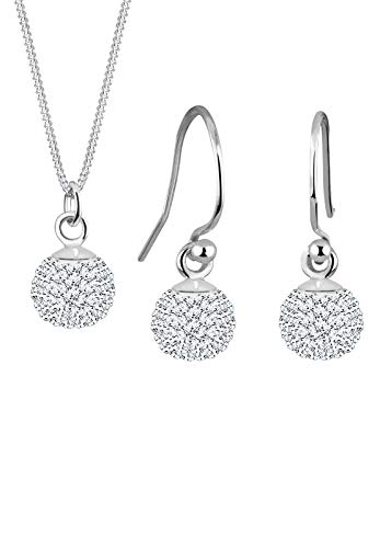 Elli Schmuckset Kugel Kristalle 925 Sterling Silber von Elli