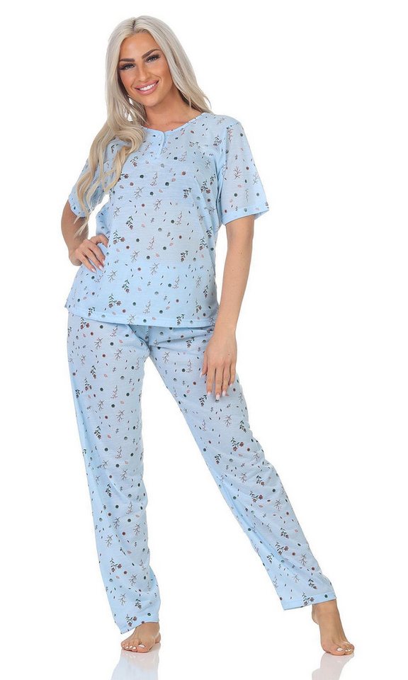 EloModa Pyjama Damen Pyjama zweiteiliger Schlafanzug Pyjama-Set, M L XL 2XL (2 tlg) von EloModa