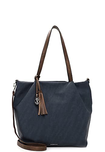 Emily & Noah Shopper E&N Elke 62792 Damen Handtaschen Uni blue/taupe 509 von Emily & Noah