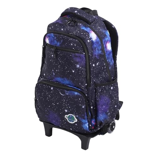 Emoshayoga Trolley Rucksack Doppelgriff Rollrucksack mit 2 Rollen, große Kapazität, mehrschichtiger, atmungsaktiver Trolleyrucksack, mehrfarbig, 60_x_180_cm von Emoshayoga