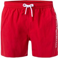 EMPORIO ARMANI Herren Badeshorts rot Mikrofaser unifarben von Emporio Armani