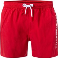 EMPORIO ARMANI Herren Badeshorts rot Mikrofaser unifarben von Emporio Armani