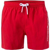 EMPORIO ARMANI Herren Badeshorts rot Mikrofaser unifarben von Emporio Armani