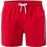 EMPORIO ARMANI Herren Badeshorts rot Mikrofaser unifarben von Emporio Armani