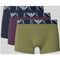 Emporio Armani Boxershorts mit elastischem Label-Bund im 3er-Pack in Oliv, Größe M von Emporio Armani