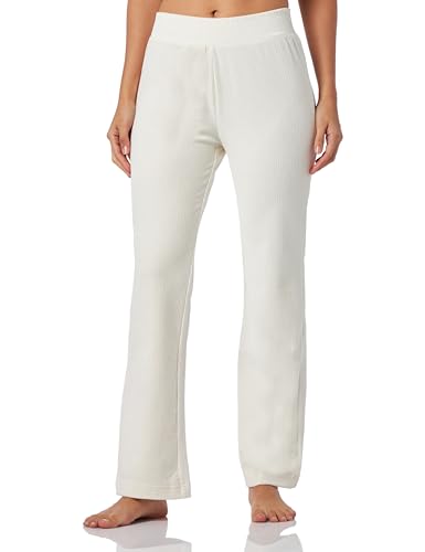 Emporio Armani Damen Emporio Armani Women's Bell Fit Ribbed Velour Sweatpants, Pale Cream, L EU von Emporio Armani