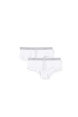 Emporio Armani Damen Bi-pack Cheeky Pants Iconic Cotton Unterw sche, Weiß, S EU von Emporio Armani