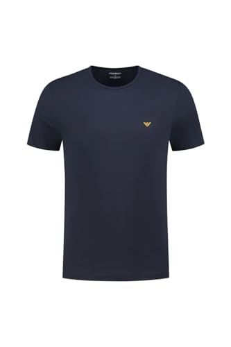 Emporio Armani Herren Emporio Armani Men's 2-pack Pure Cotton Crew Neck T-shirt T Shirt, Marine/Marine, S EU von Emporio Armani