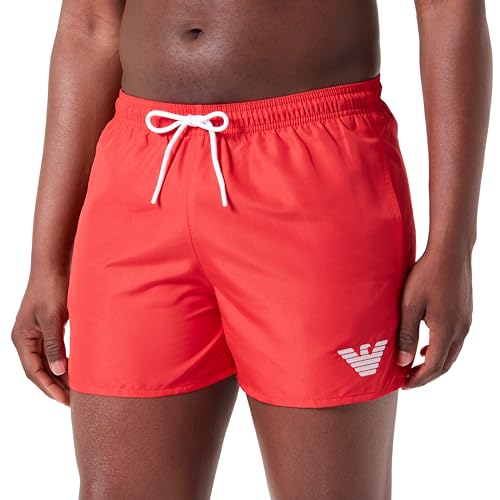 Emporio Armani Herren Essential Eagle Logo Boxer Swim Trunks, RED, 48 von Emporio Armani