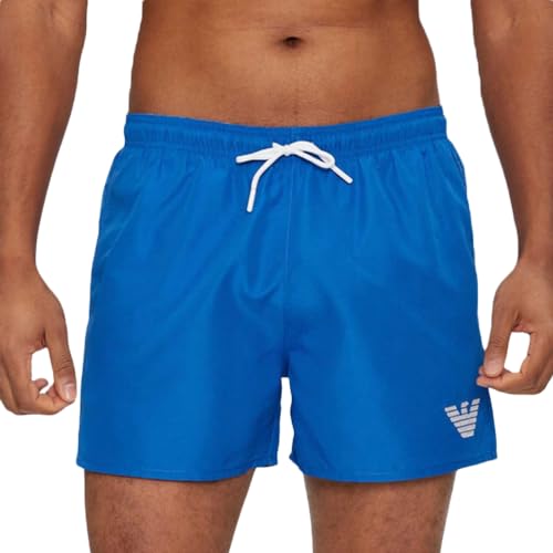 Emporio Armani Herren Essential Eagle Logo Boxer Swim Trunks, ROYAL Blue, 52 von Emporio Armani