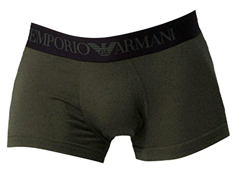 Emporio Armani Herren Iconic Logoband Trunk Badehose, Military, Large von Emporio Armani