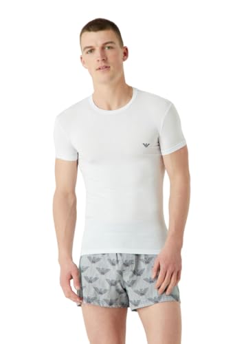 Emporio Armani Men's 2-Pack Soft Touch Bamboo Viscose T-Shirt, Marine/White, X-Large von Emporio Armani