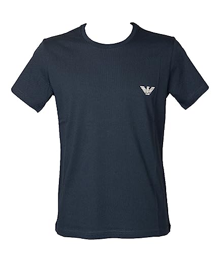 Emporio Armani Men's Bold Crew Neck T-Shirt, Blue/Vertical Logo, XL von Emporio Armani