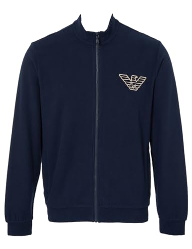 Emporio Armani Men's Corduroy Fleece Zipped Sweatshirt, Marine, Large von Emporio Armani