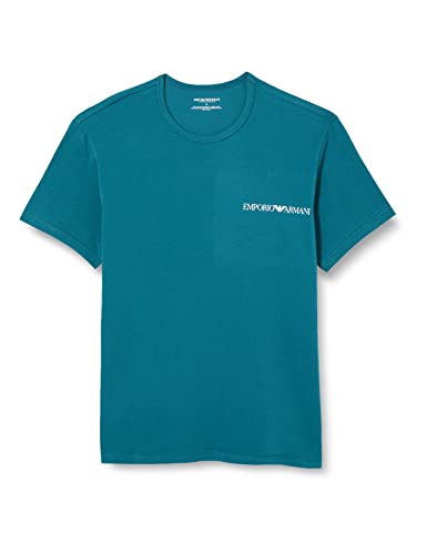 Emporio Armani Men's Crew Neck Core Logoband 2-Pack T-Shirt, Marine/Mediterranean, M von Emporio Armani