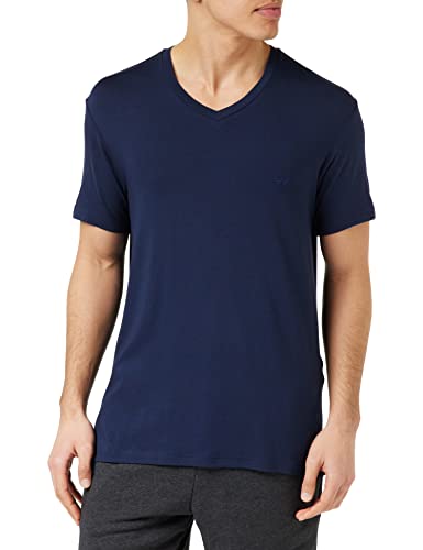 Emporio Armani Men's Deluxe Viscose T-Shirt, Marine, XL von Emporio Armani