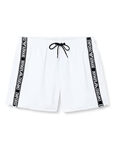 Emporio Armani Men's Denim Tape Boxer Short Swim Trunks, White, 52 von Emporio Armani