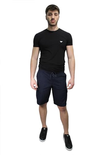 Emporio Armani Men's Eagle Patch Swim Short Bermuda, Navy Blue, S von Emporio Armani