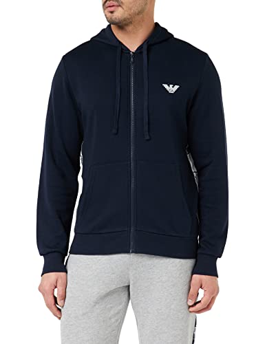 Emporio Armani Men's Iconic Terry Sweater Sweatshirt, Marine, L von Emporio Armani