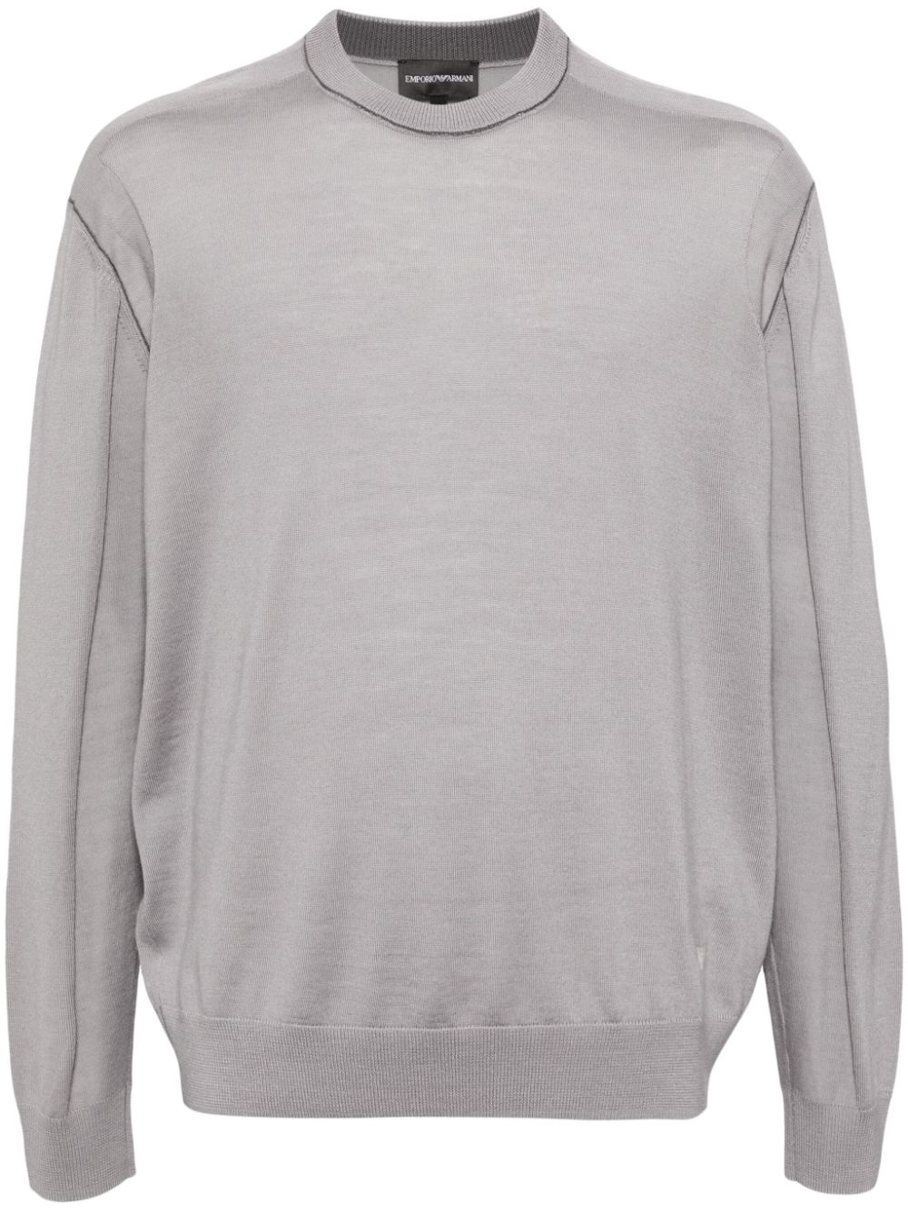 Emporio Armani Pullover mit Logo-Stickerei - Grau von Emporio Armani