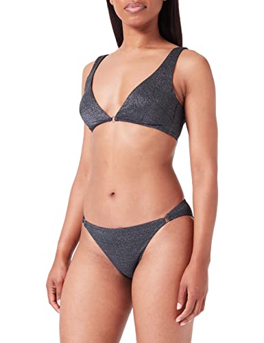 Emporio Armani Swimwear Damen Emporio Armani Women's Lurex Textured Yarn Triangle And Brief Bikini Set, Schwarz, L EU von Emporio Armani